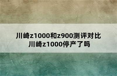 川崎z1000和z900测评对比 川崎z1000停产了吗